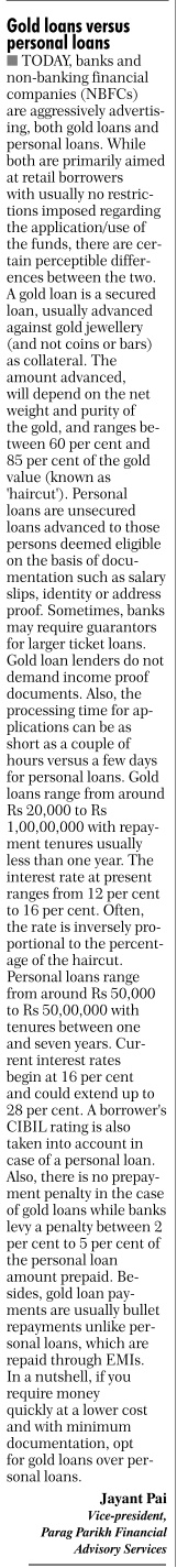 Gold Loans V/s Personal Loans