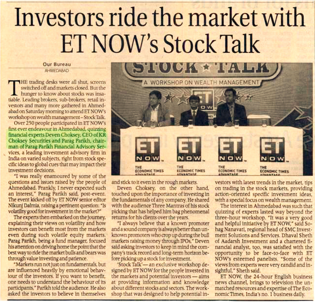 Investors Ride the Market with ET Now´s Stock Talk - Parag Parikh