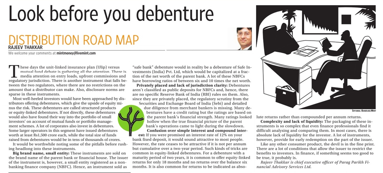 Look before you debenture - Rajeev Thakkar